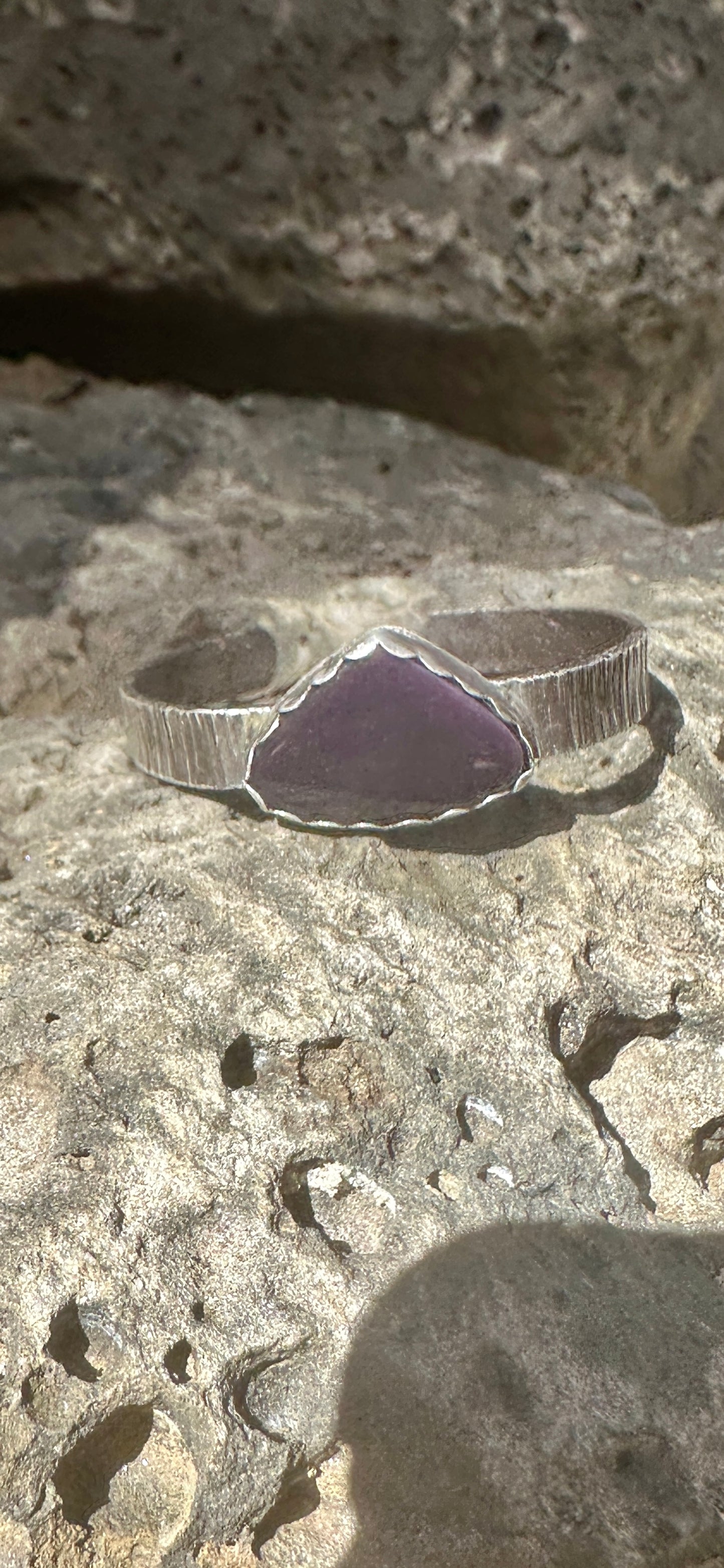Obsidian sterling silver adjustable cuff