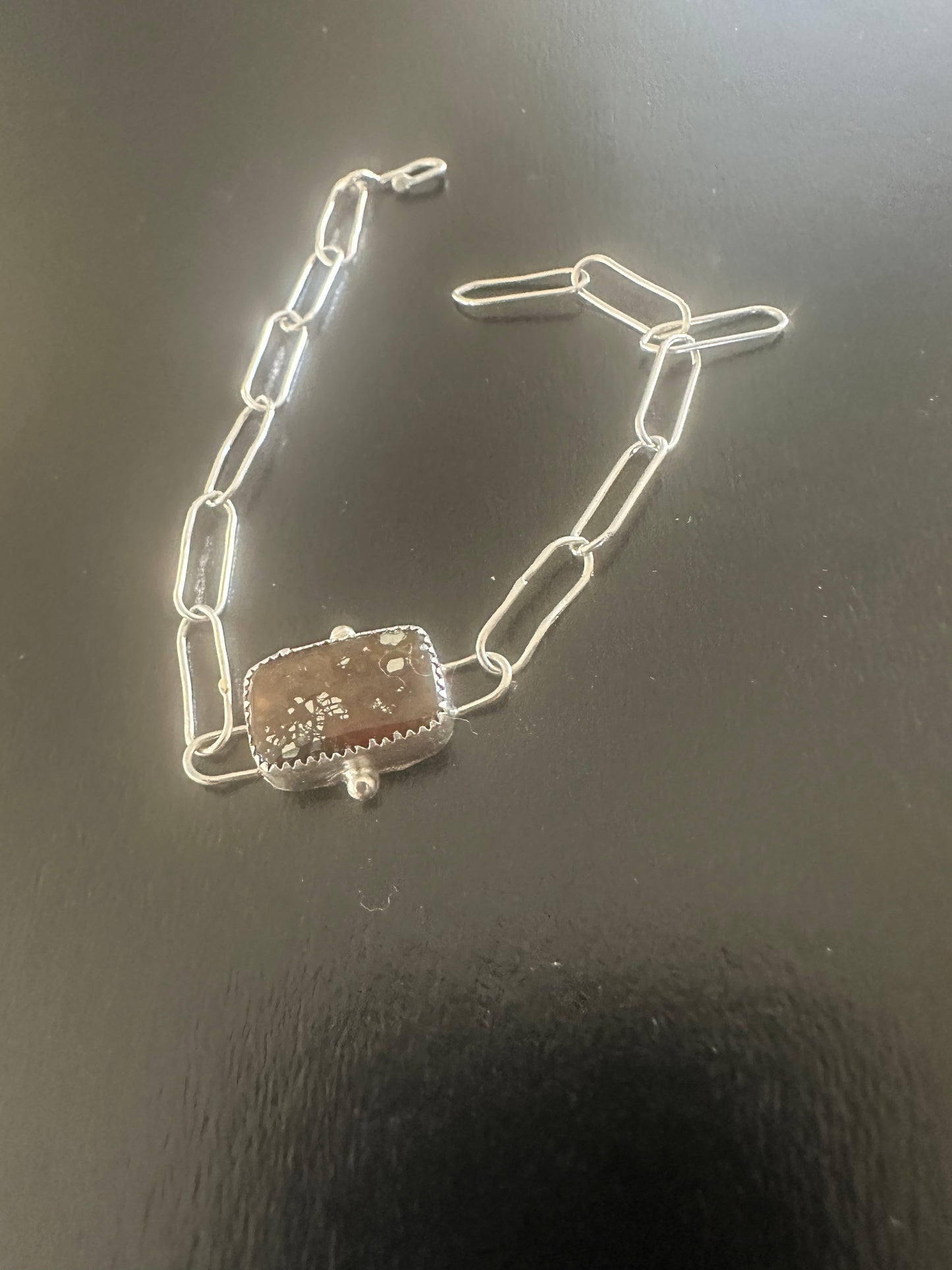 Marcasite Paperclip Chain Bracelet