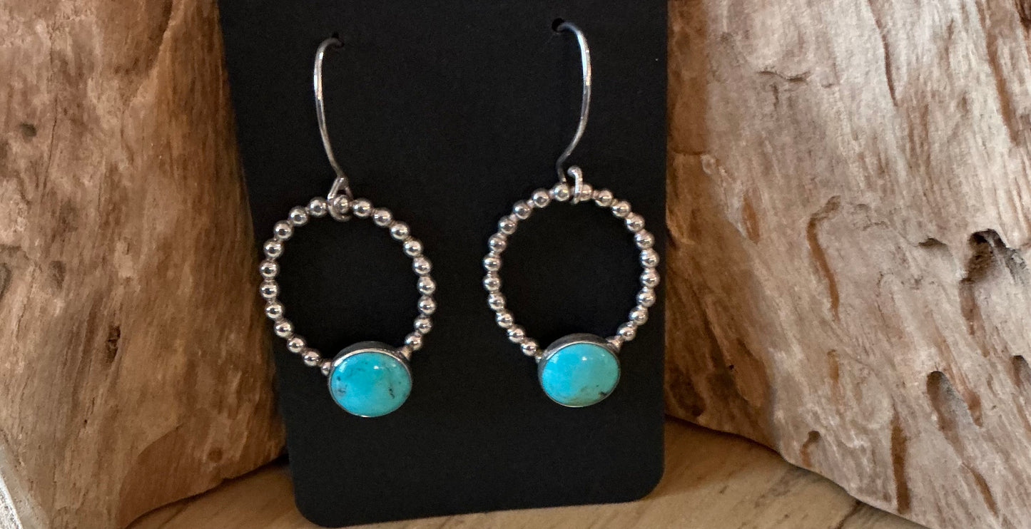 Floating turquoise hoops