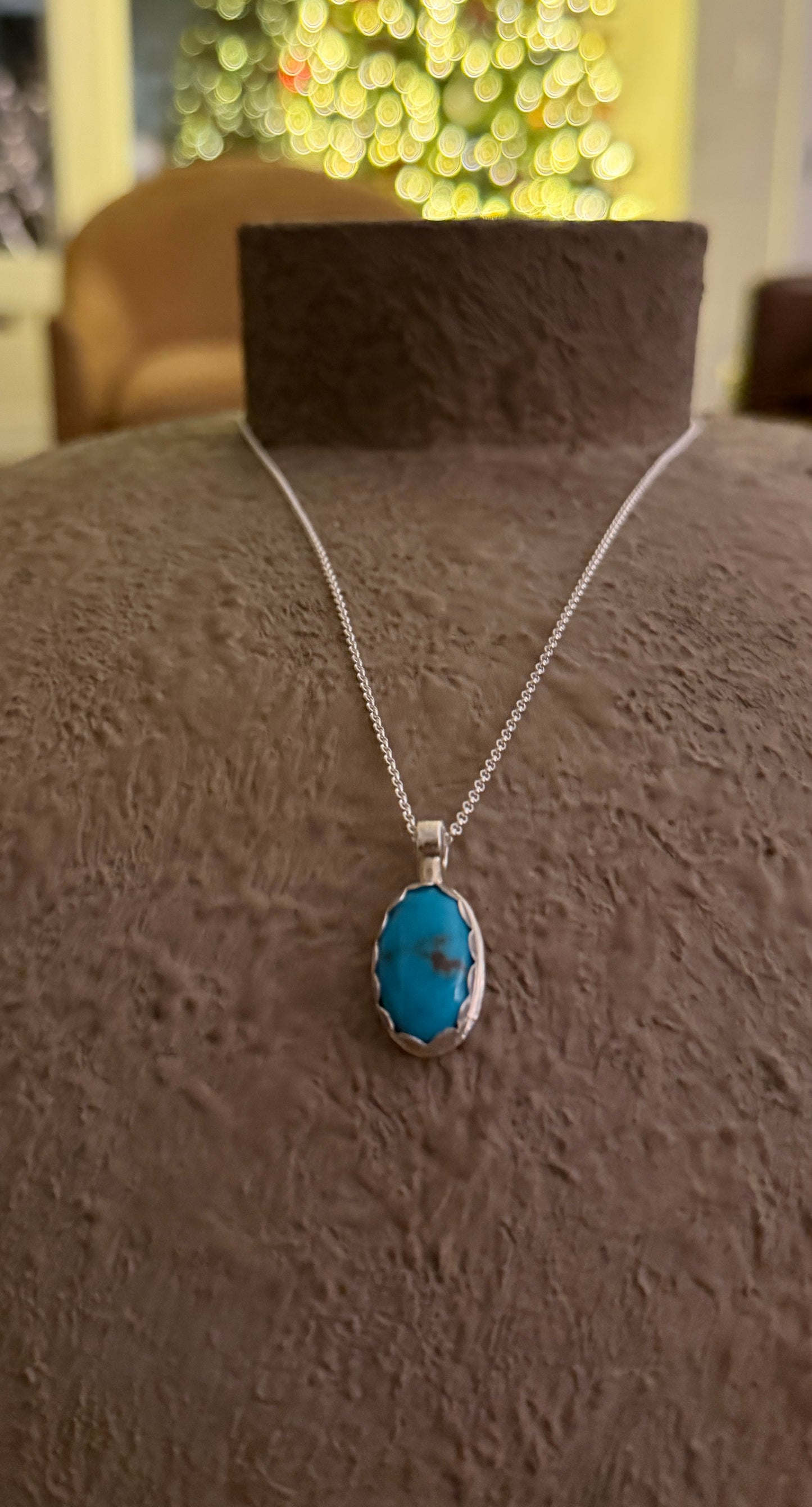 Sterling silver turquoise necklace
