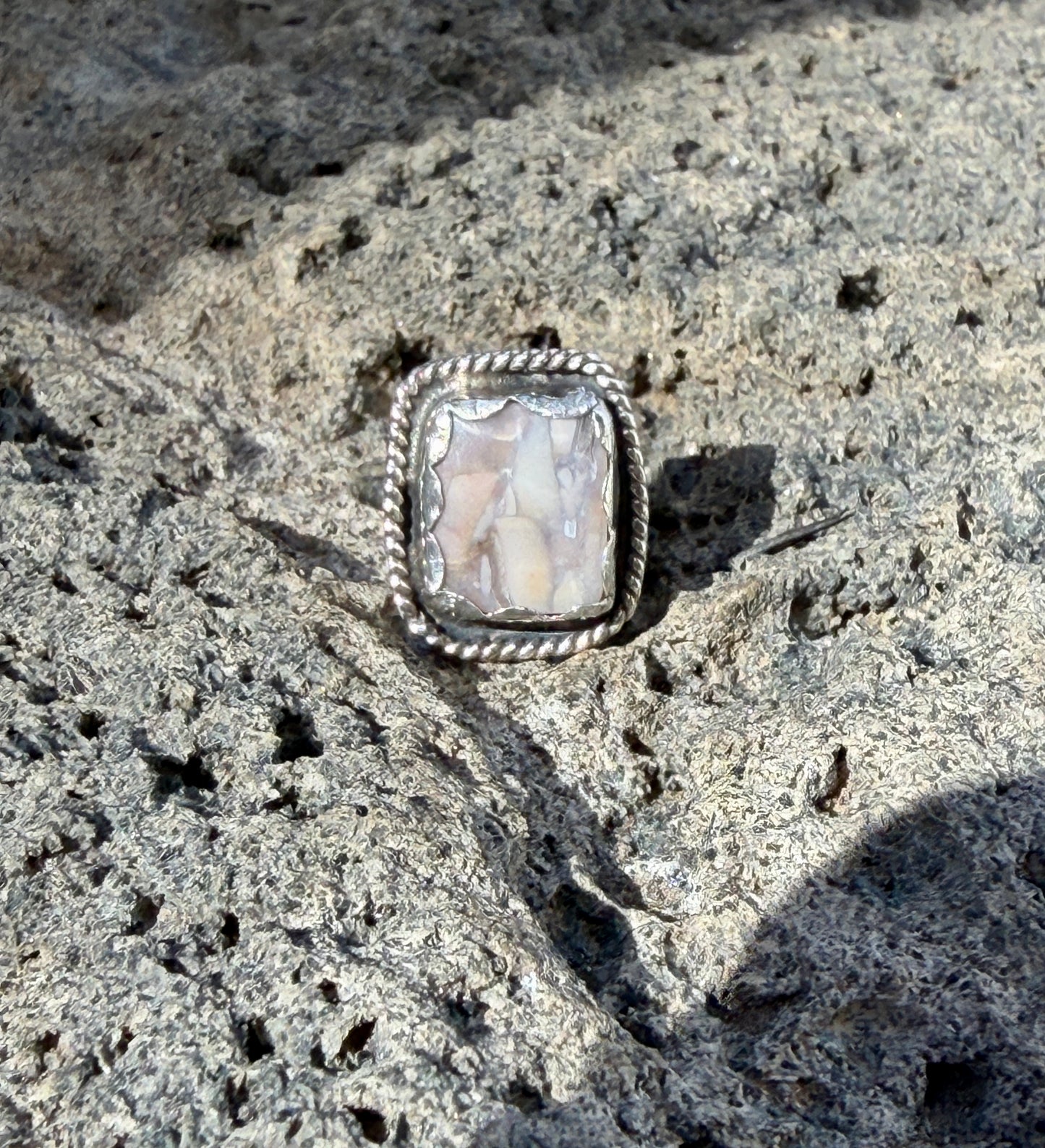 Pink Jasper ring imperfect perfection