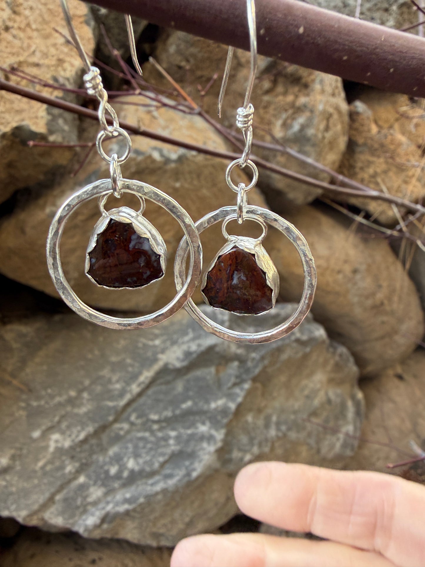 Maury mountain silver earrings