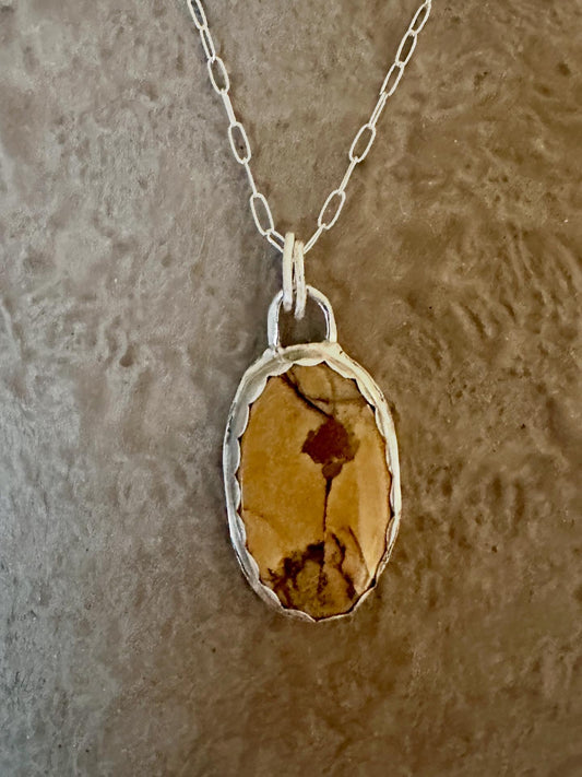 Owyhee Jasper Sterling Silver Necklase