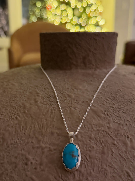 Sterling silver turquoise necklace