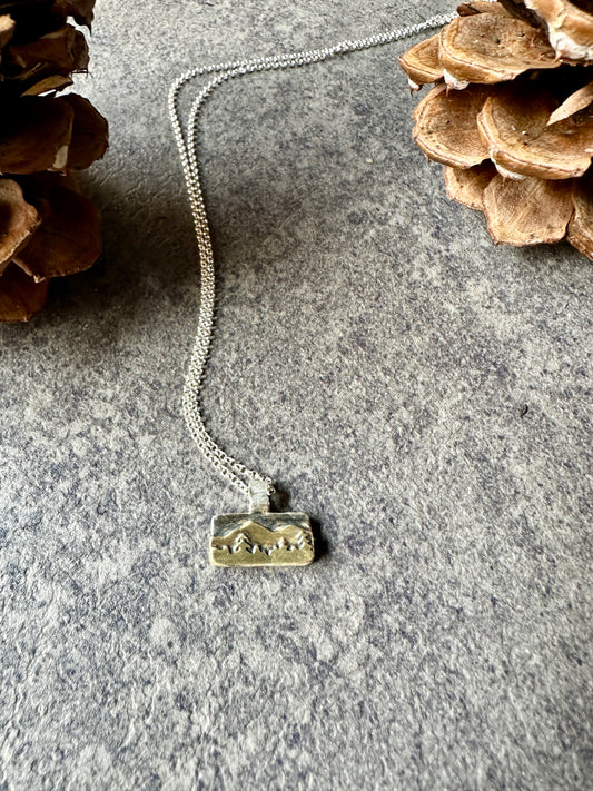 Mountain Movers Necklace Brass