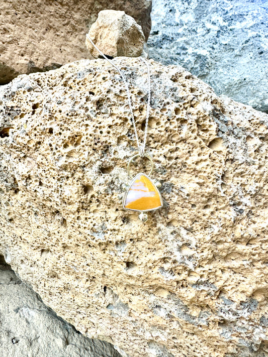 Oregon Sunset triangle pendant necklace