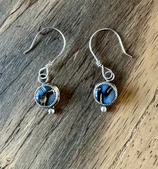 Montana Agate silver earrings
