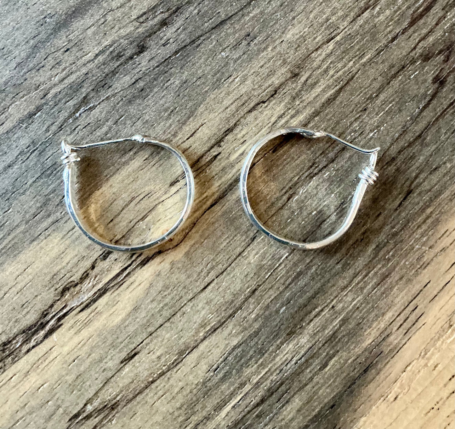 Sterling silver hoops