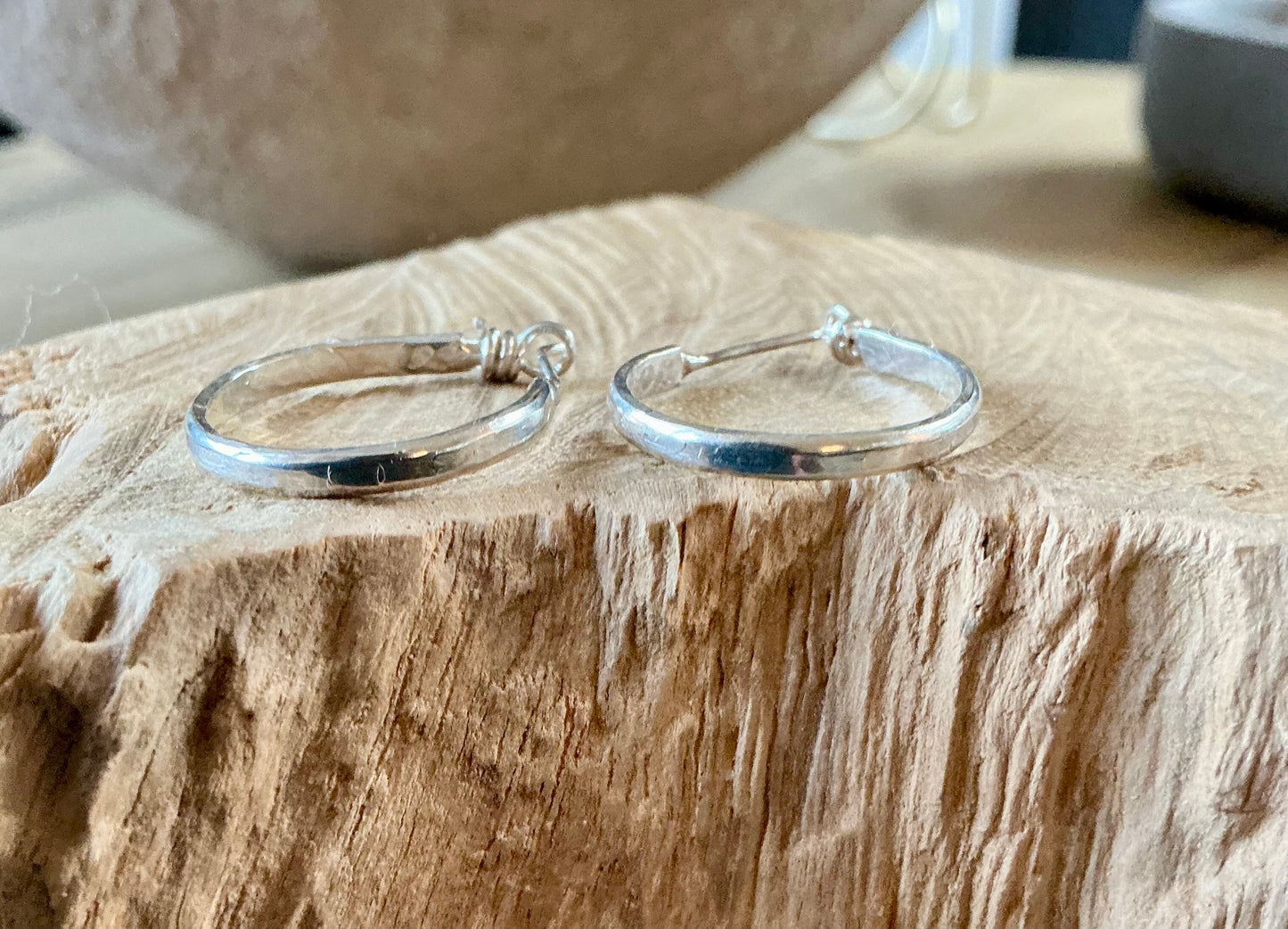 Sterling silver hoops