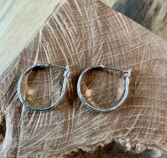 Sterling silver hoops