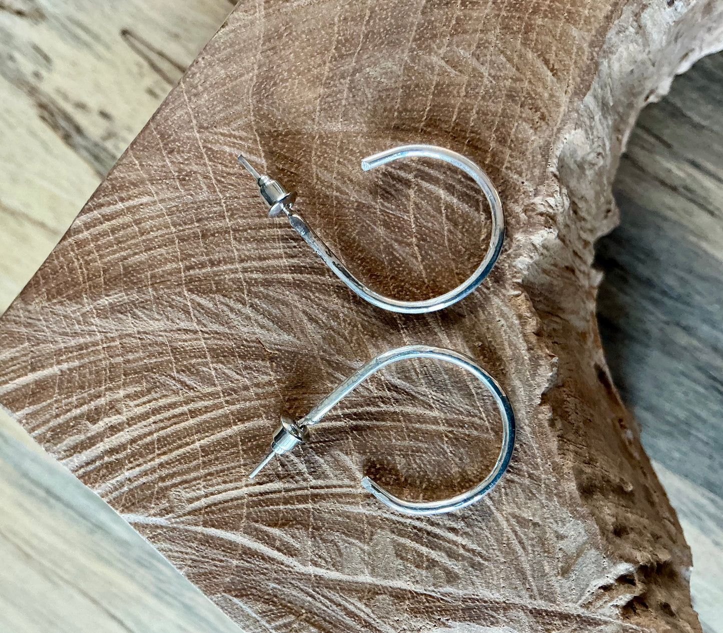 Silver hoops