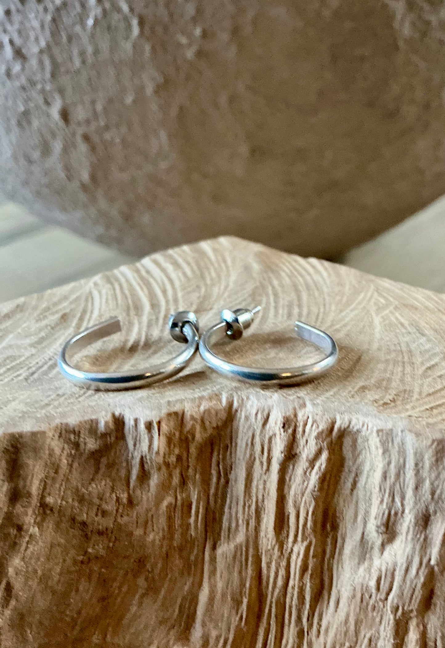 Silver hoops