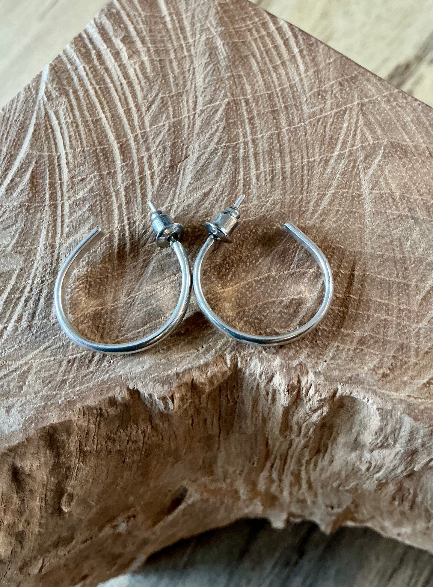 Silver hoops