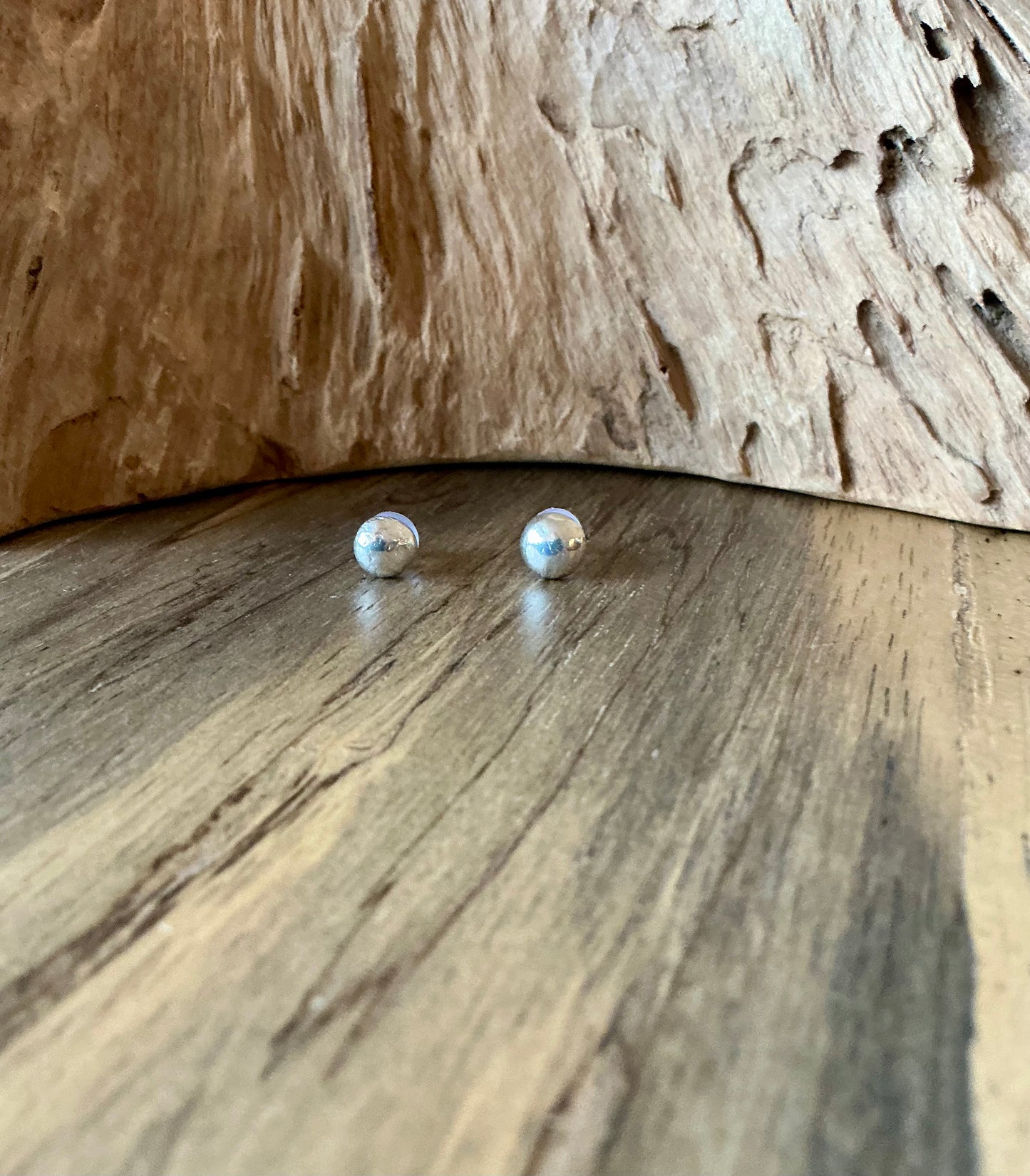 Recycled silver studs
