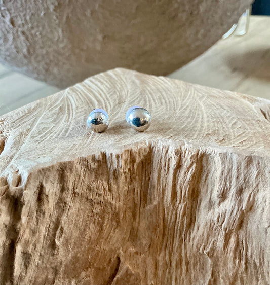 Recycled silver studs