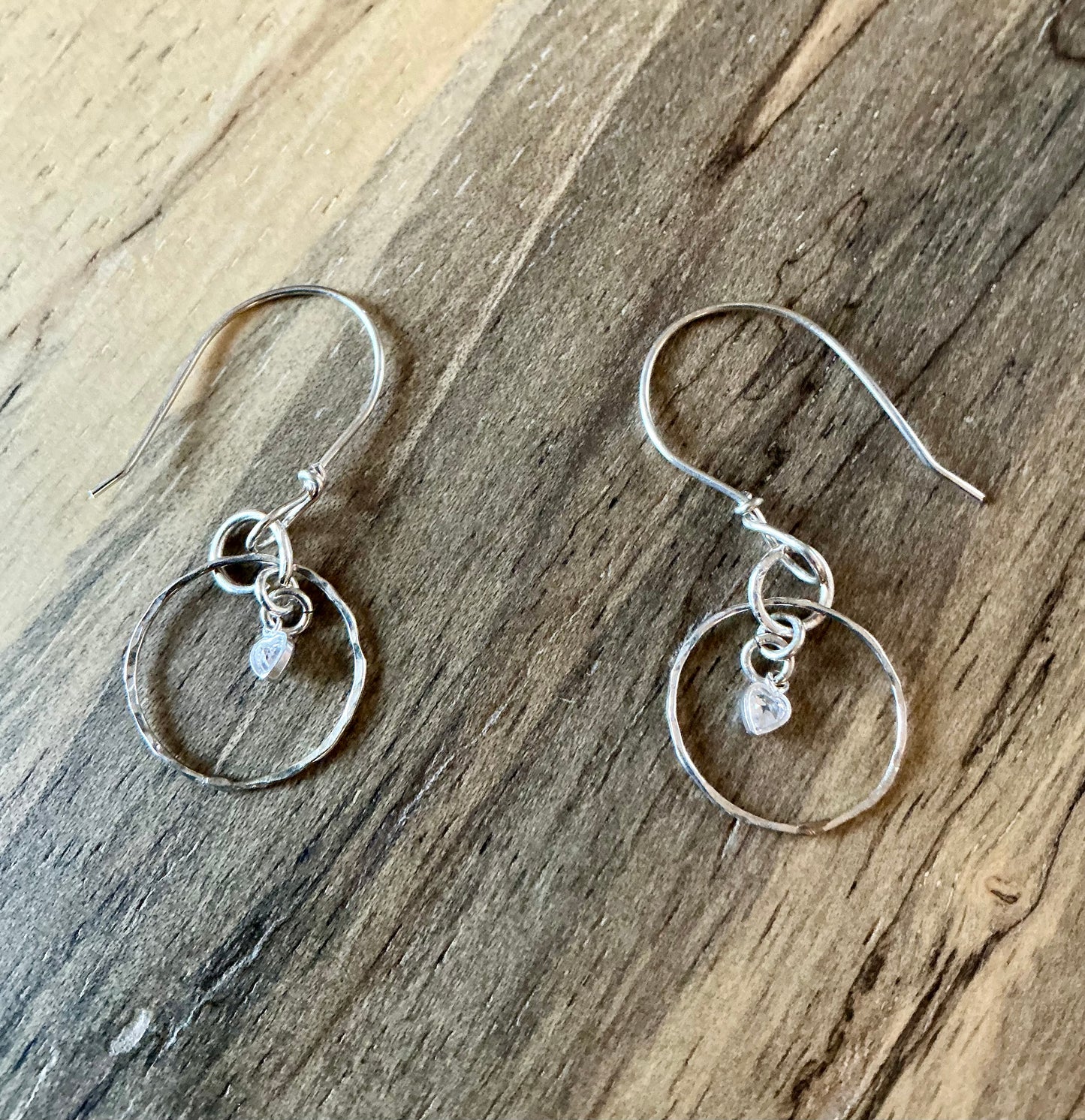 Hanging heart earrings
