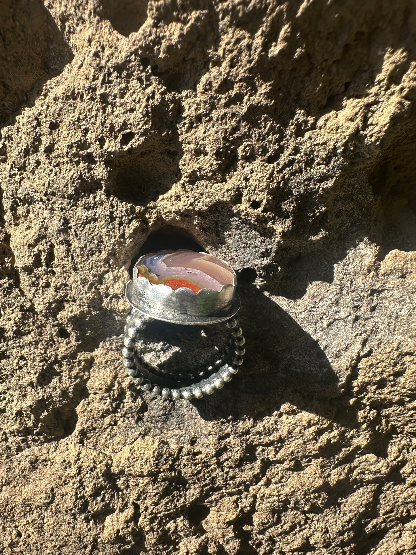 Moroccan Agate Statement Ring