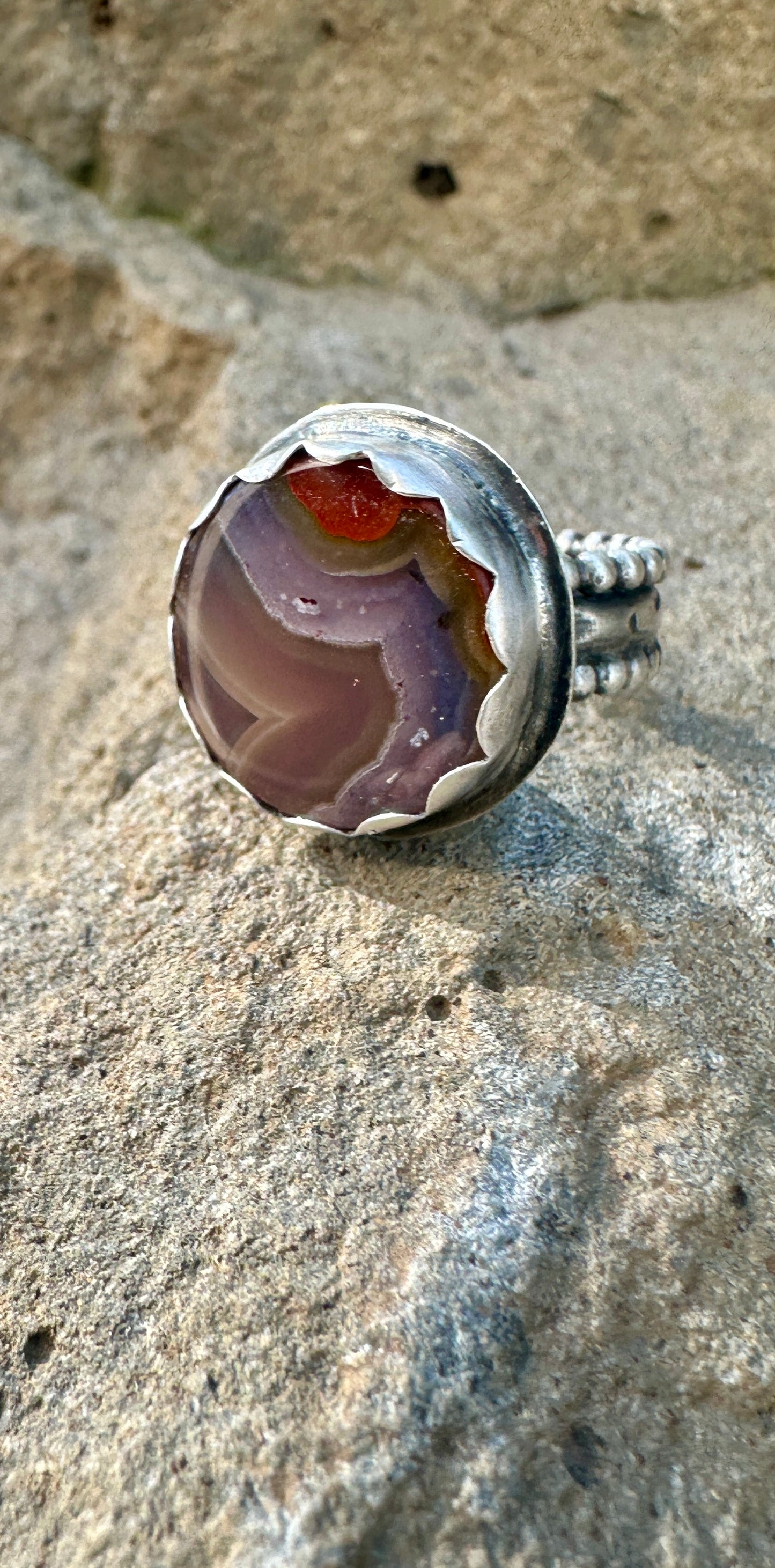 Moroccan Agate Statement Ring