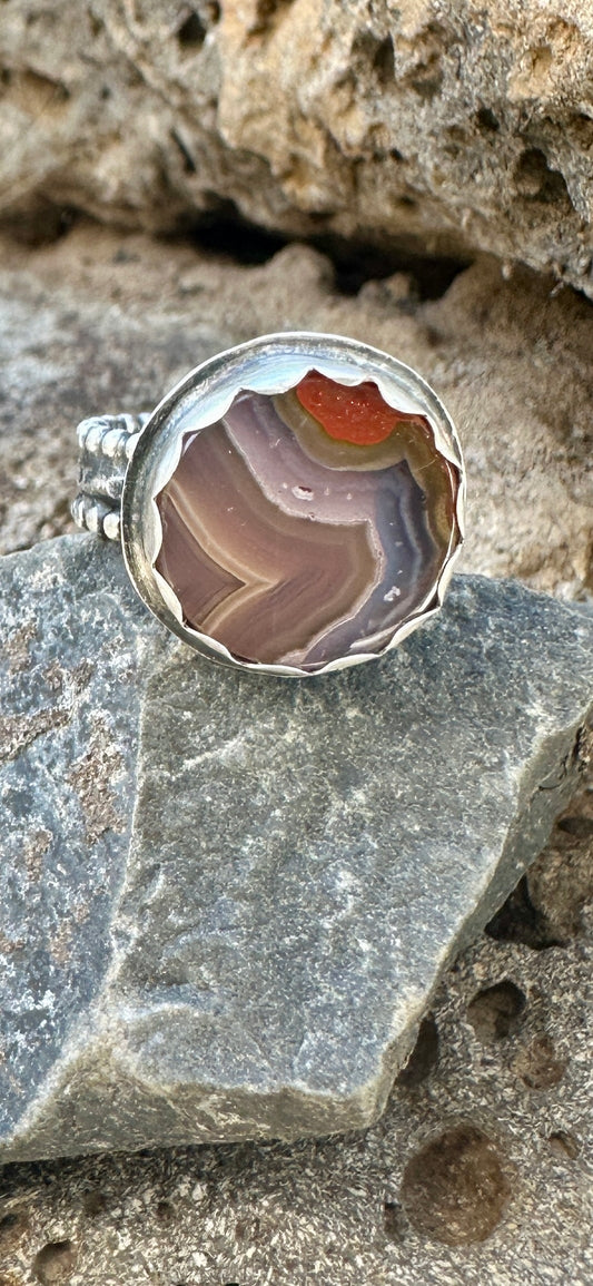 Moroccan Agate Statement Ring