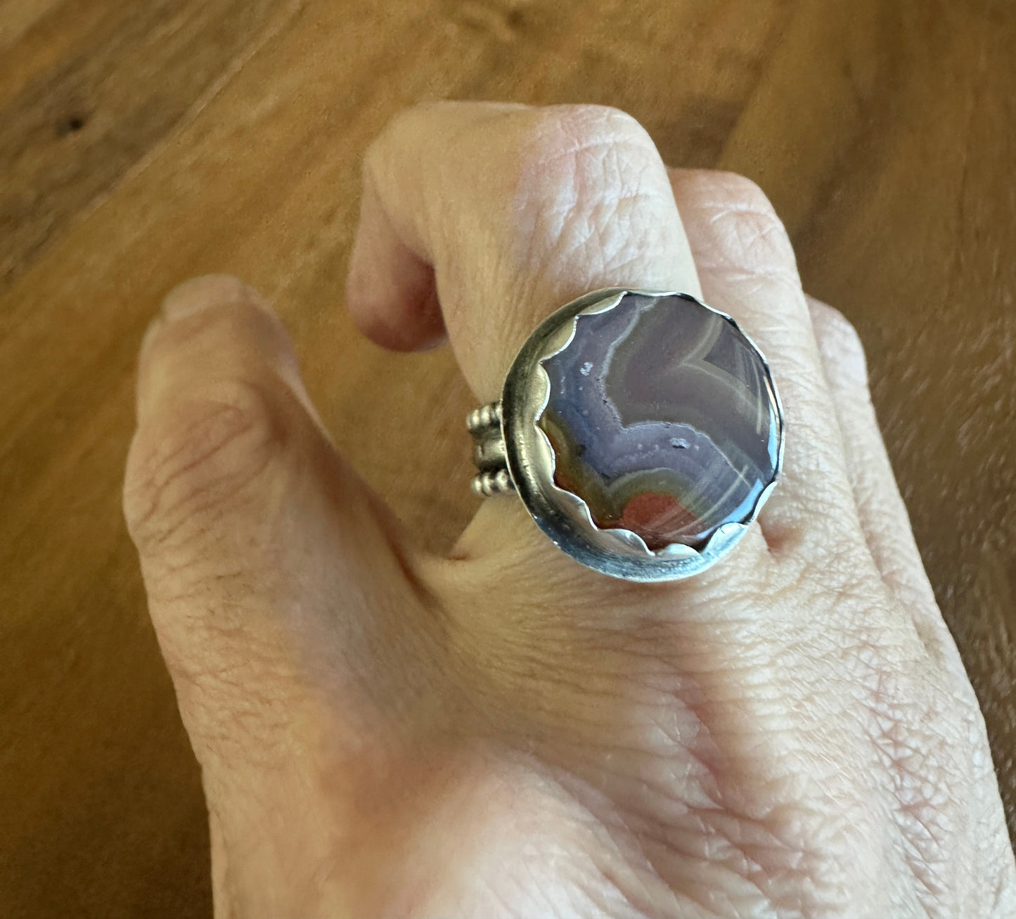 Moroccan Agate Statement Ring