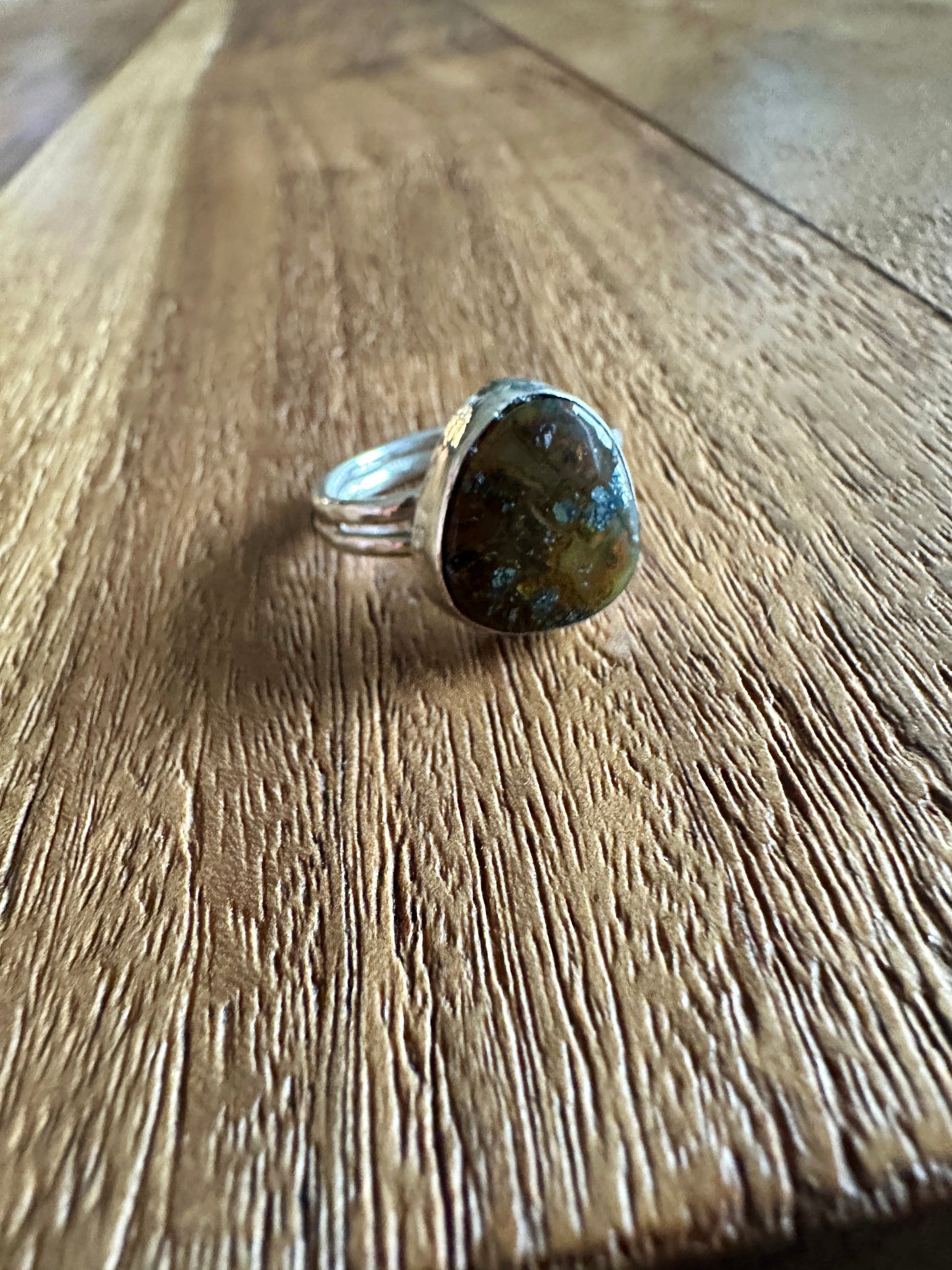 Marcasite sterling silver nugget ring