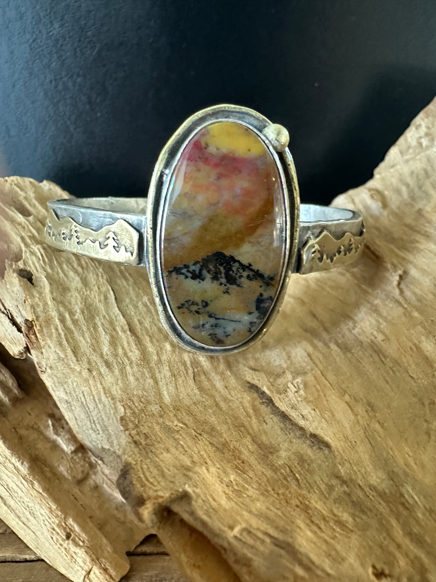 Mountain Silver and Brass Cuff