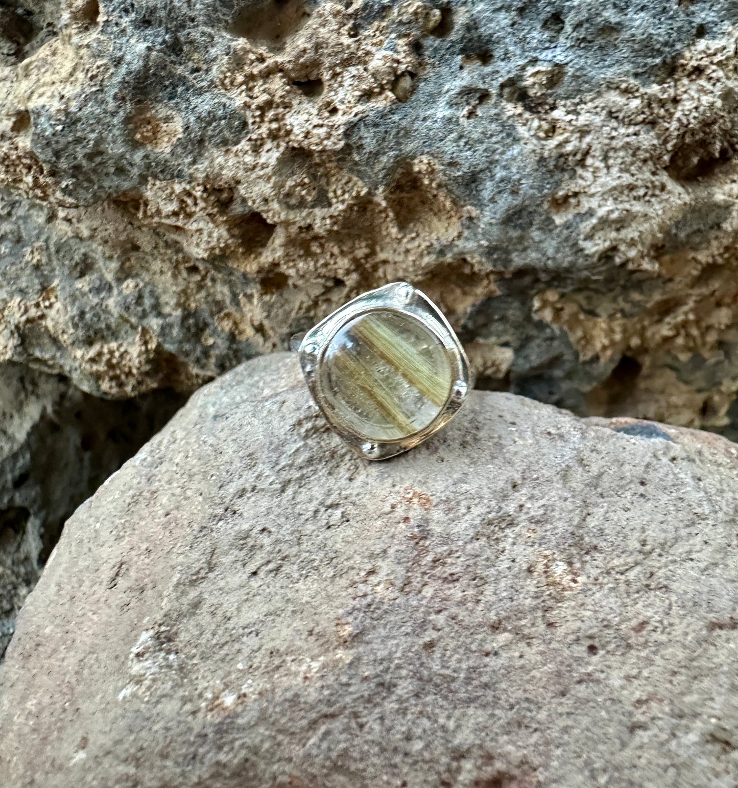 Rutilated Quartz Ring