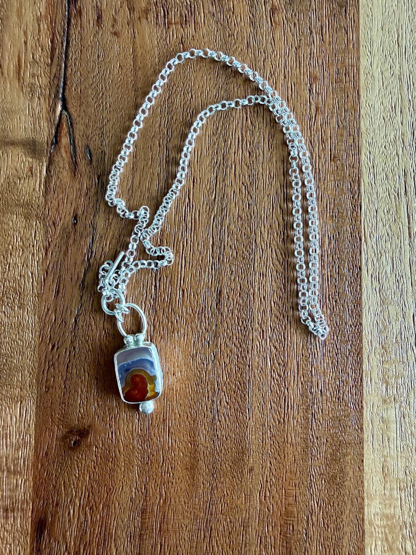 Moroccan Agate Silver Necklace
