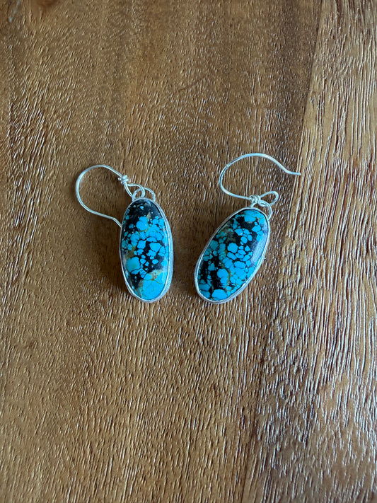 Turquoise and sterling silver earrings