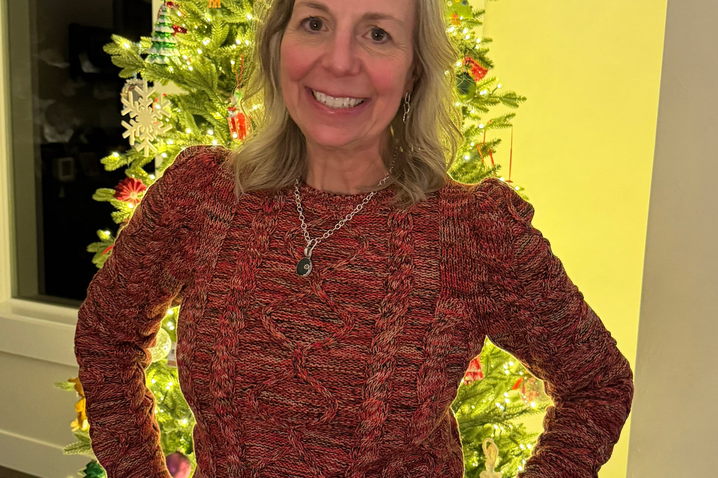 Silver carabiner necklace 16”