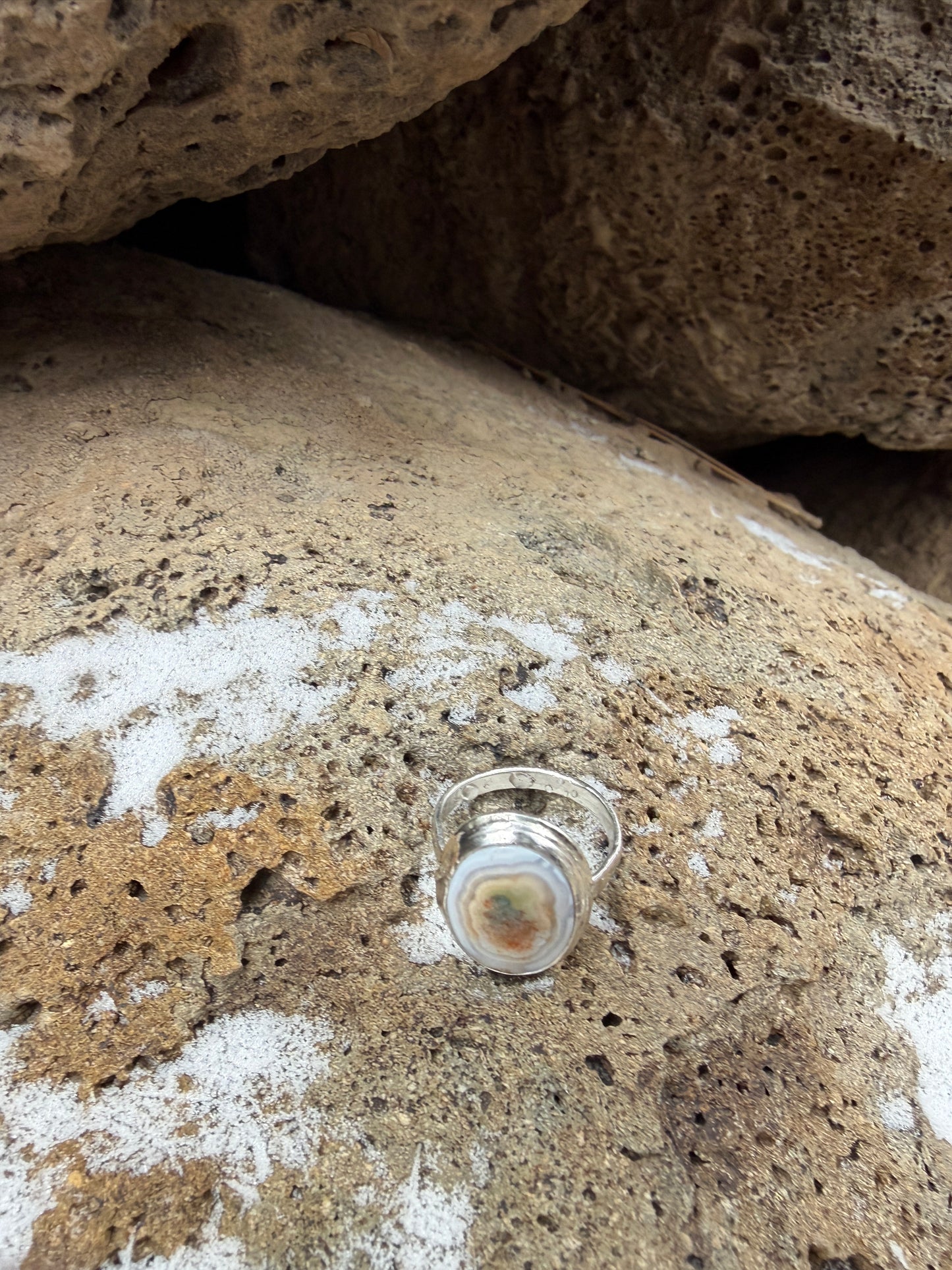 “Egg” Ocean Jasper ring