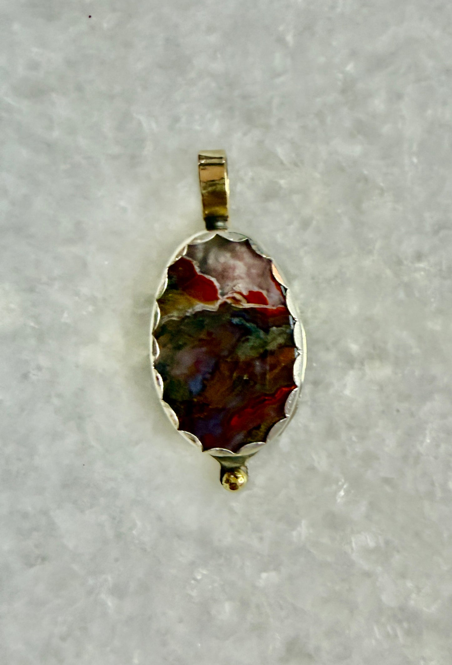 Abstract agate pendant