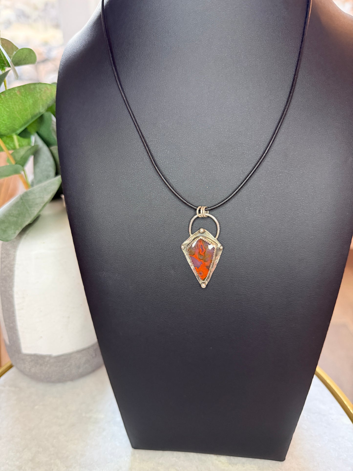 Floral Agate pendant