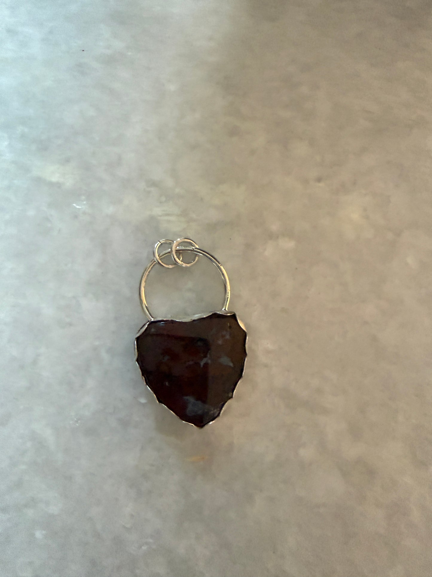 Maury Mountain Agate heart pendant