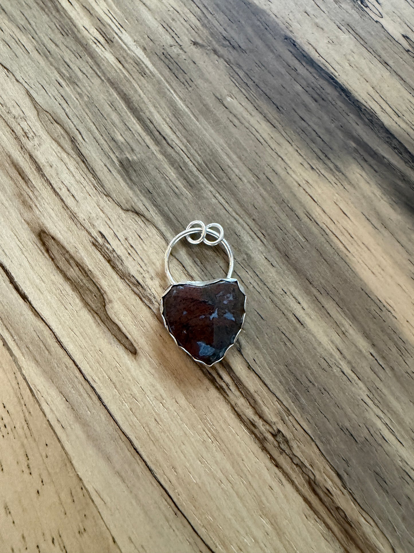 Maury Mountain Agate heart pendant