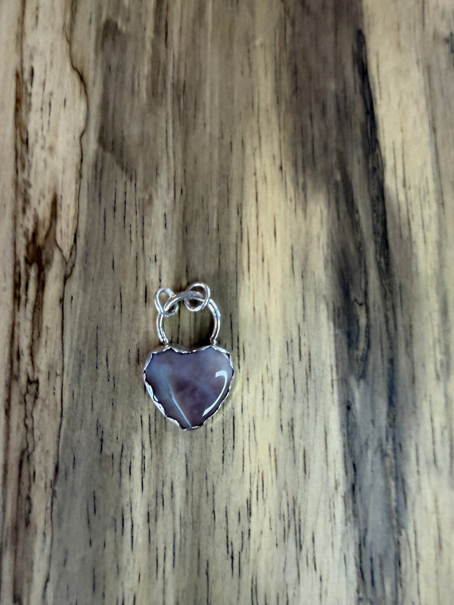 Heart pink Jasper pendant