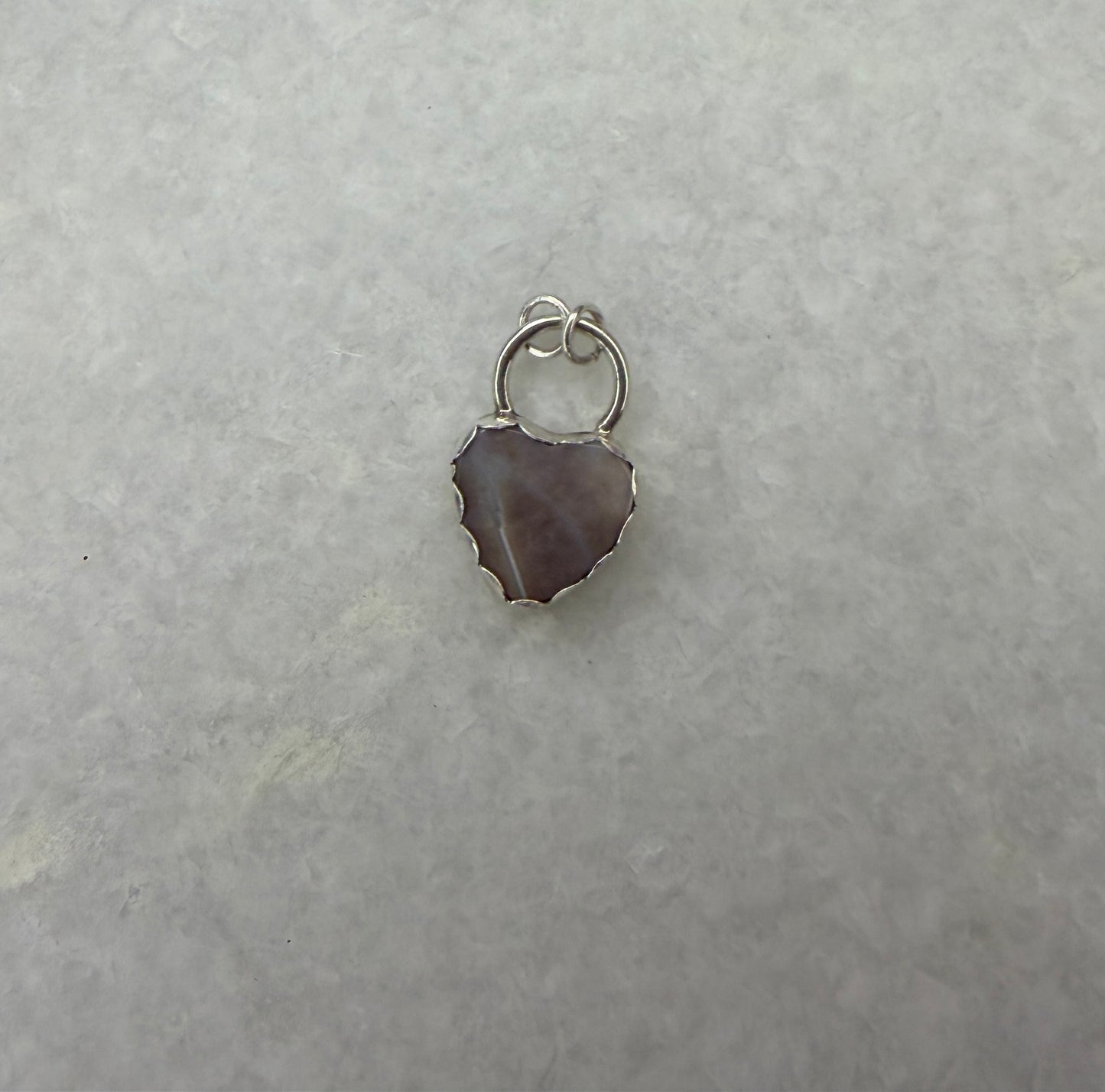 Heart pink Jasper pendant