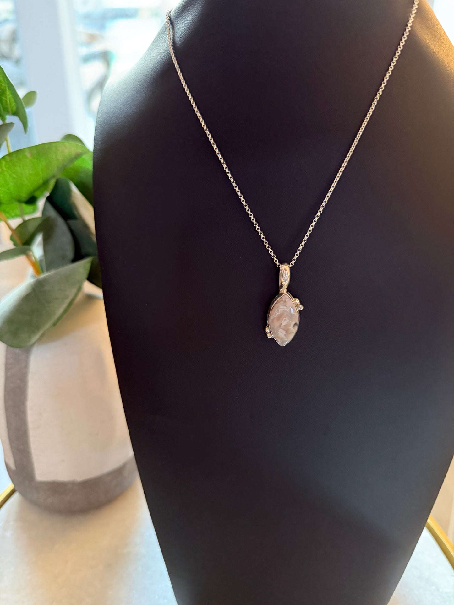 Pink jasper pendant