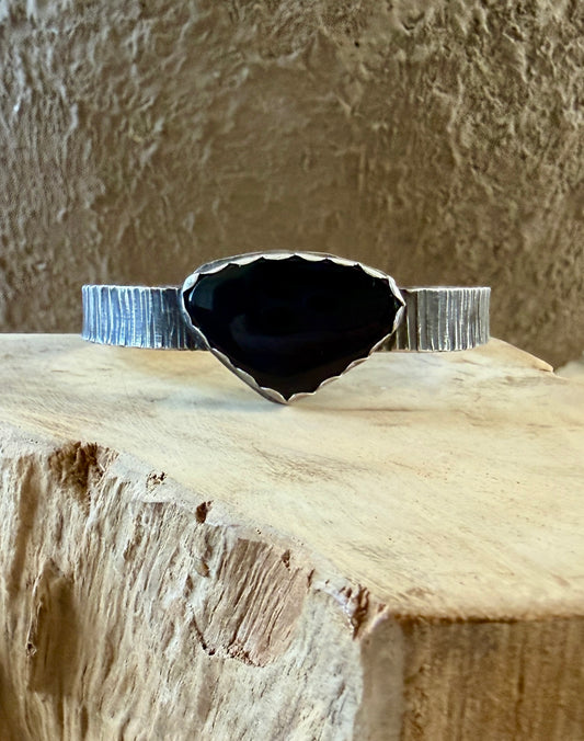 Rainbow Obsidian adjustable cuff Bracelet
