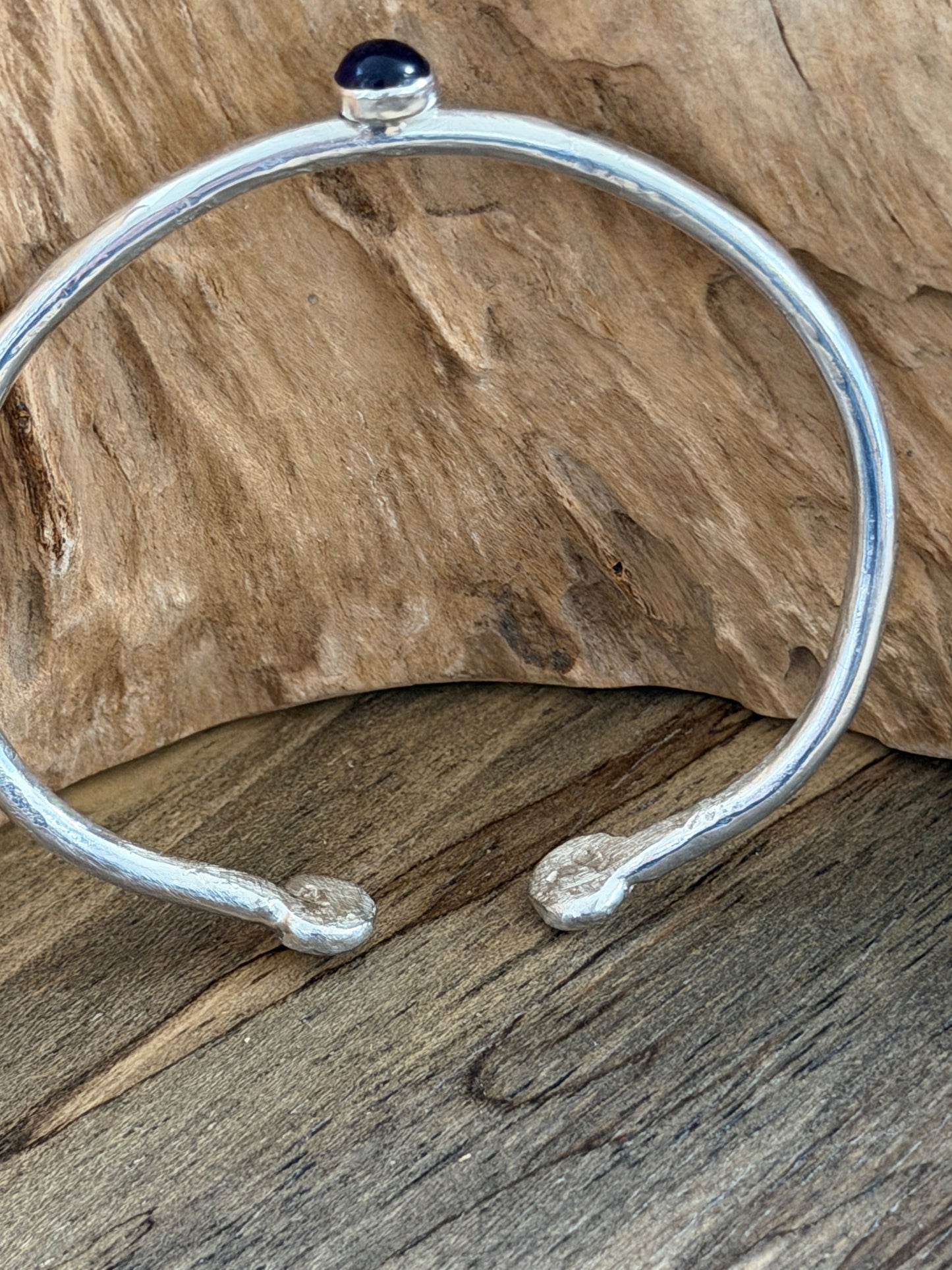 Silver Iolite cuff